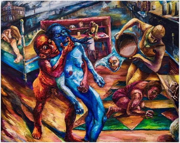 Continuing, Robert Kippur: A New York Outsider at Gallery RIVAA Painting by Robert Kippur